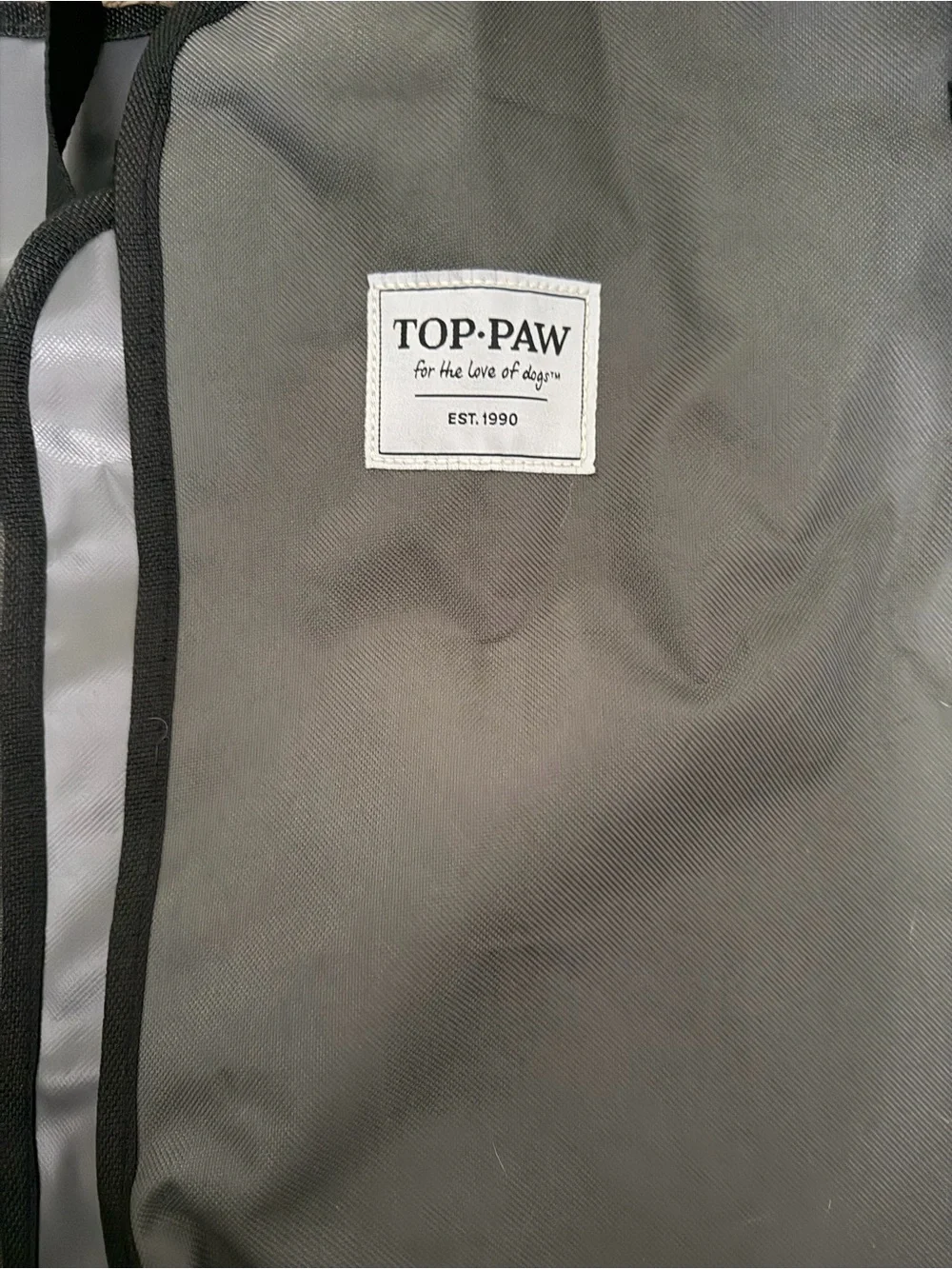 Top Paw Gray Pet Travel Organizer with Black Trim
